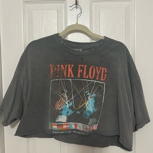 Urban Outfitters Cropped Pink Floyd Tee